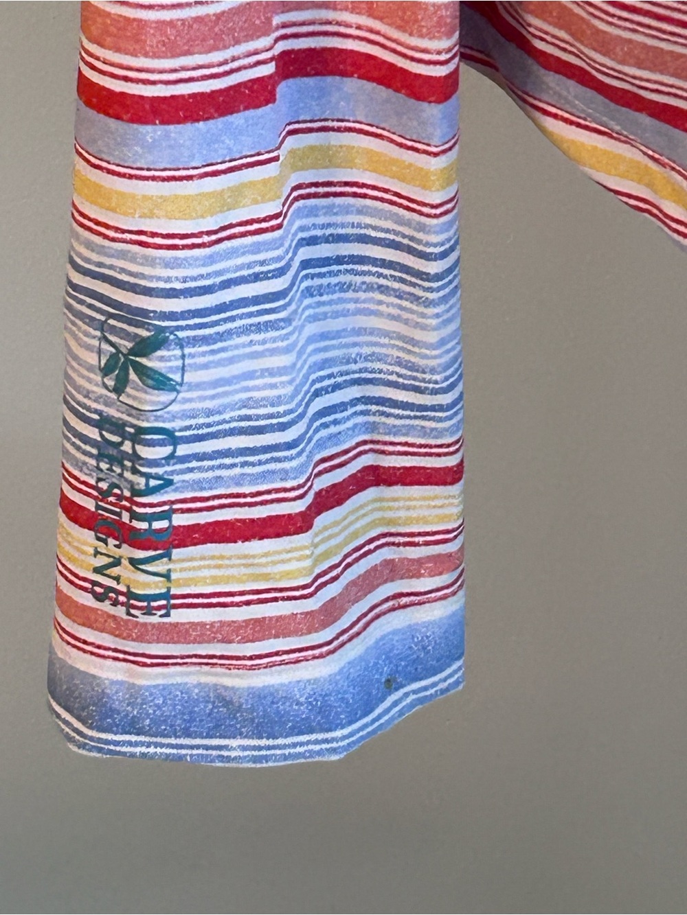 Carve Designs Keep Your Cool Sun Shirt Multi Stripe Zip Swim Coverup Size Large - Picture 11 of 13